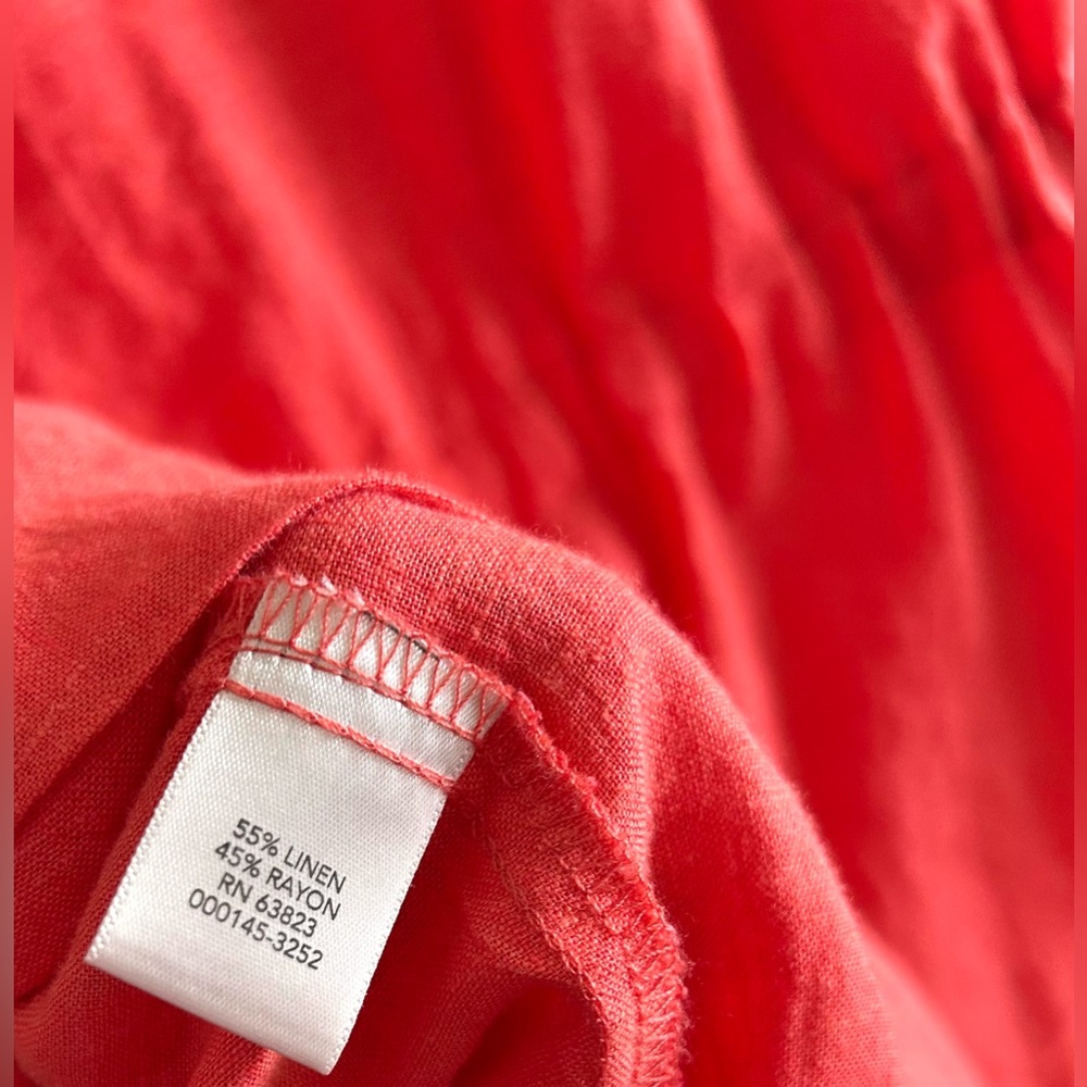 CHRISTOPHER & BANKS linen blend light jacket - coral P/XL - Picture 5 of 5